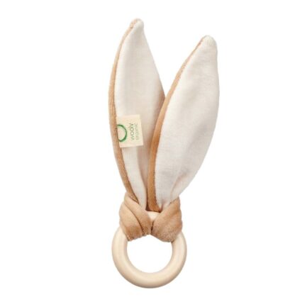 CRINKLE BUNNY EARS WITH TEETHING RING