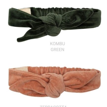 VELOUR ELASTIC HEADBAND - GOTS - AW24