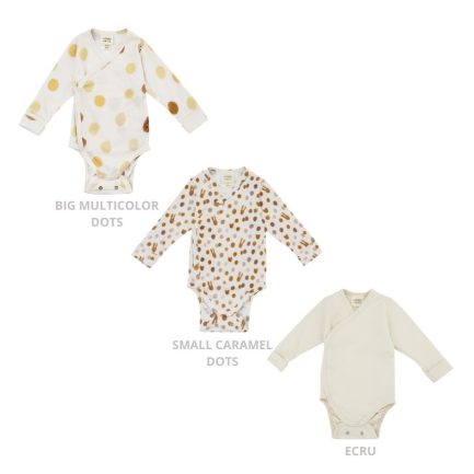LONGSLEEVE WRAP BODYSUIT - GOTS - NOOS