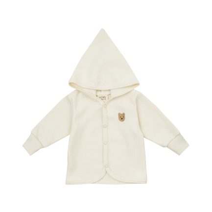 JACKET WITH HOODIE WITH EMBROIDERY - GOTS - NOOS