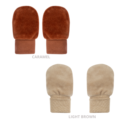 VELOUR GLOVES - GOTS - NOOS
