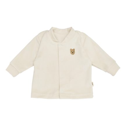 VELOUR JACKET WITH EMBROIDERY - GOTS - NOOS
