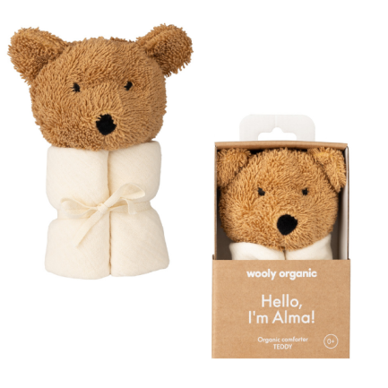 MUSLIN COMFORTER WITH SOFT TOY - TEDDY