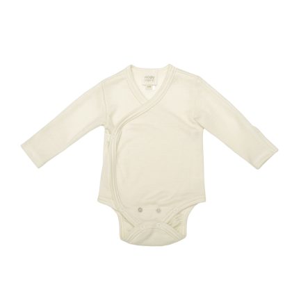 MERINO WOOL/SILK LONGSLEEVE WRAP BODYSUIT