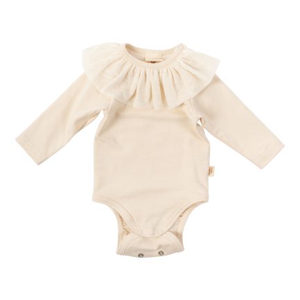 JERSEY LONGSLEEVE BABYSUIT WITH TULLE - GOTS - SS26