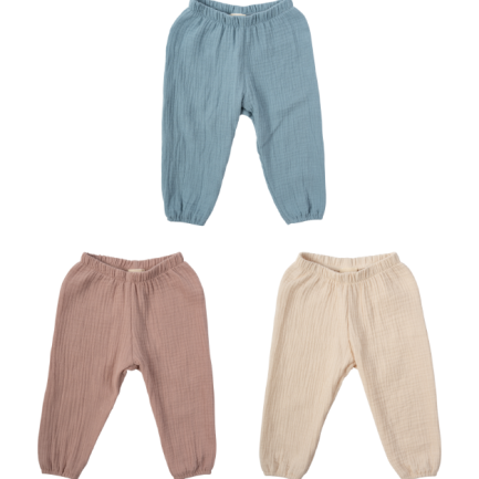 MUSLIN BABY TROUSERS - GOTS - SS26