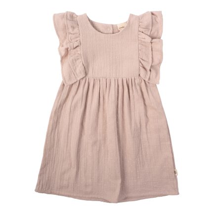 MUSLIN DRESS WITH RUFFLES - GOTS - SS26