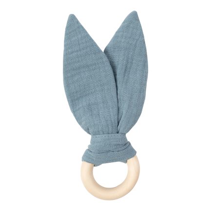 MUSLIN EARS WITH WOODEN RING - GOTS - SS26